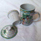 Chinese Porcelain Tea Infuser Mug