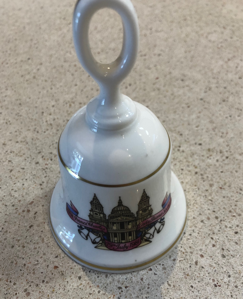 Royal Worcester Bell commemorating wedding of Charles and Diana