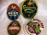 Selection of Ceramic, Metal and Card Beer Signs