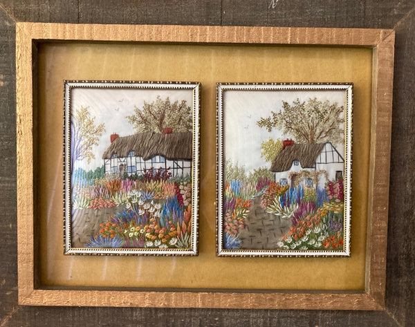 Double Framed Embroidered Pictures