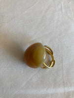 Large Stone 2cm x 2cm Ring On Metal Mount