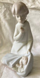 Lladro Figurine 4635 Angel Watching Over Baby