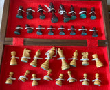 Wooden Chess Set in Matching Folding Box