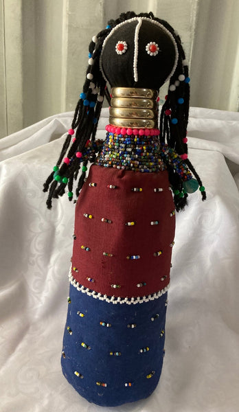 African Beaded Doll Doorstop