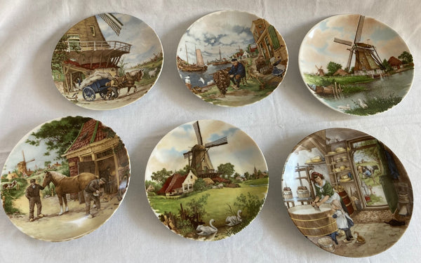 Collection of 6 Dutch Scene Plates