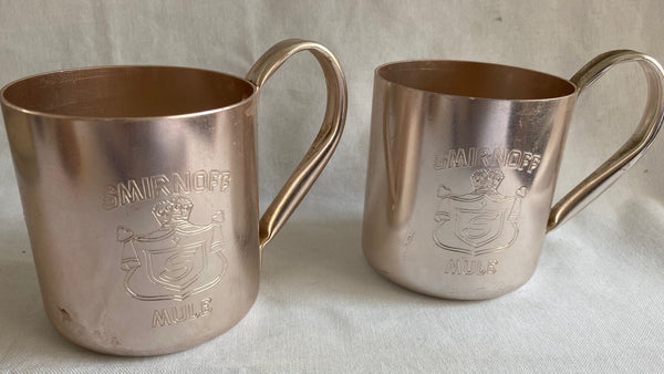 Pair of Smirnoff Metal Cups