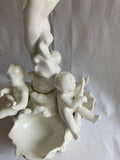 White Ceramic Cherub Centrepiece (some flaws)